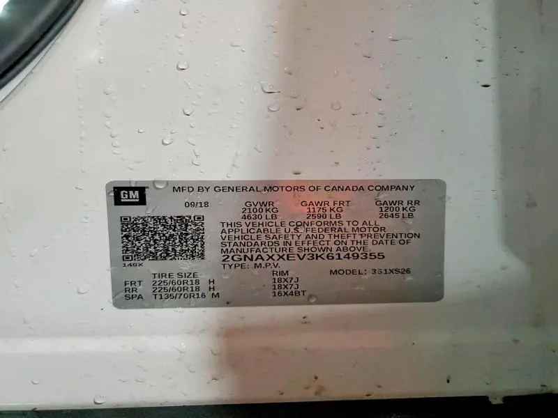 2019 CHEVROLET EQUINOX PREMIER  