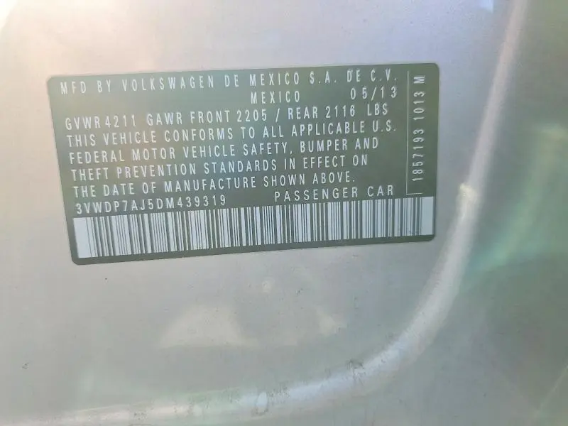 2013 VOLKSWAGEN JETTA SE  