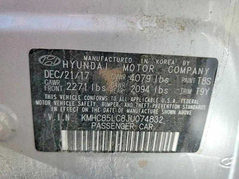 2018 HYUNDAI IONIQ LIMITED  