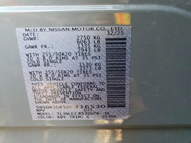 2025 NISSAN PATHFINDER PLATINUM  
