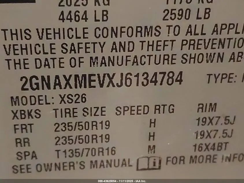 2018 CHEVROLET EQUINOX PREMIER