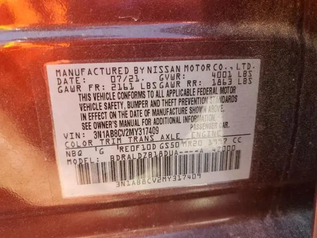 2021 NISSAN SENTRA SV  