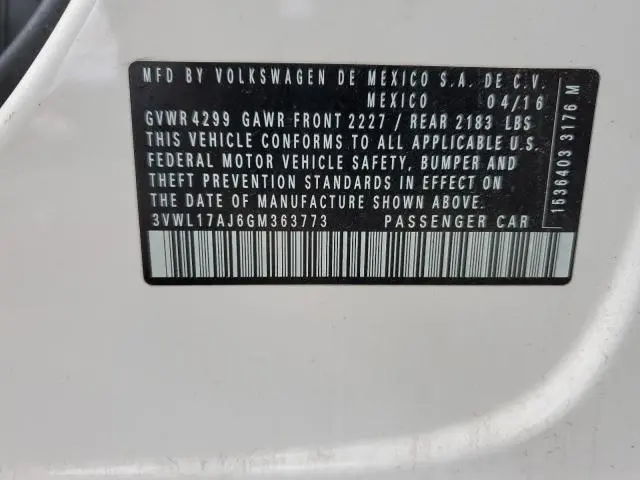 2016 VOLKSWAGEN JETTA SEL  