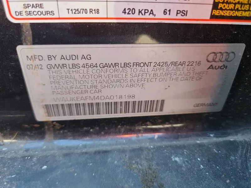 2013 AUDI A3 PREMIUM PLUS  