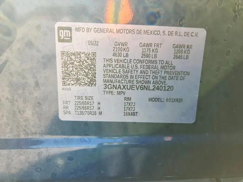 2022 CHEVROLET EQUINOX LT  