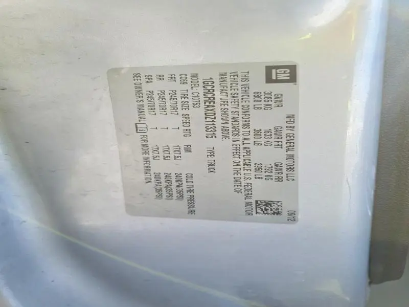 2013 CHEVROLET SILVERADO C1500 LS  