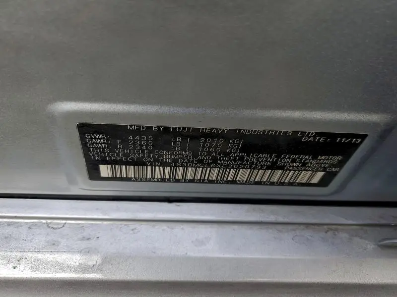 2014 SUBARU LEGACY 2.5I LIMITED  