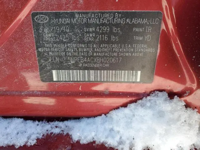 2011 HYUNDAI SONATA GLS