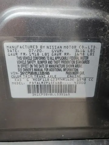 2020 NISSAN KICKS S  