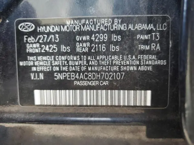 2013 HYUNDAI SONATA GLS  