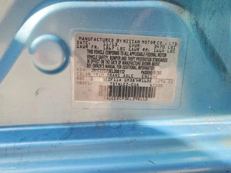2014 NISSAN VERSA NOTE SV  