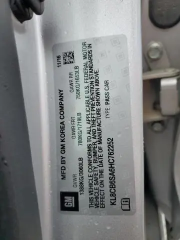 2017 CHEVROLET SPARK LS  