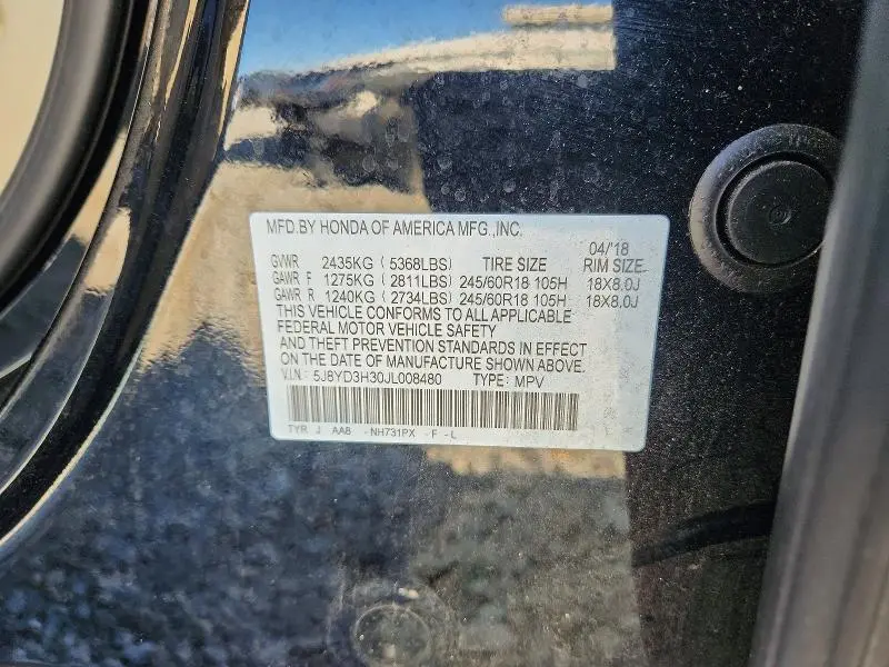 2018 ACURA MDX   