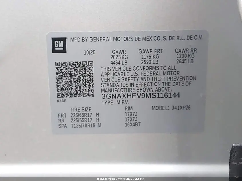 2021 CHEVROLET EQUINOX FWD LS