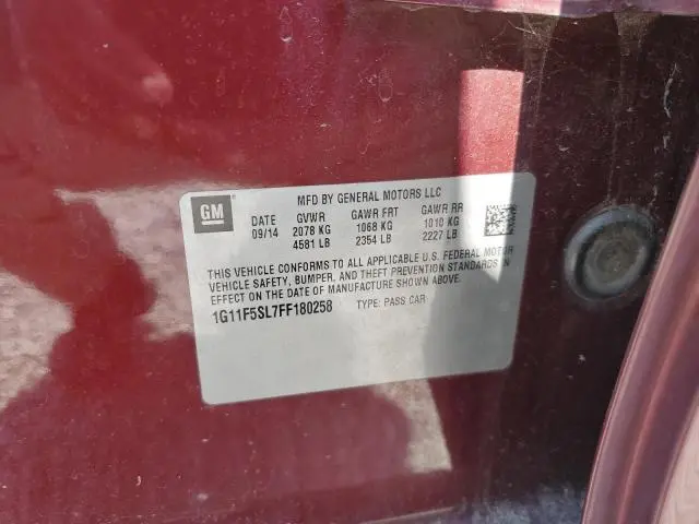 2015 CHEVROLET MALIBU LTZ  