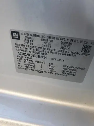 2016 GMC SIERRA K1500 SLE  