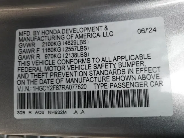 2024 HONDA ACCORD TOURING HYBRID  