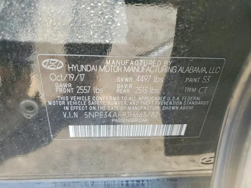 2018 HYUNDAI SONATA LIMITED  