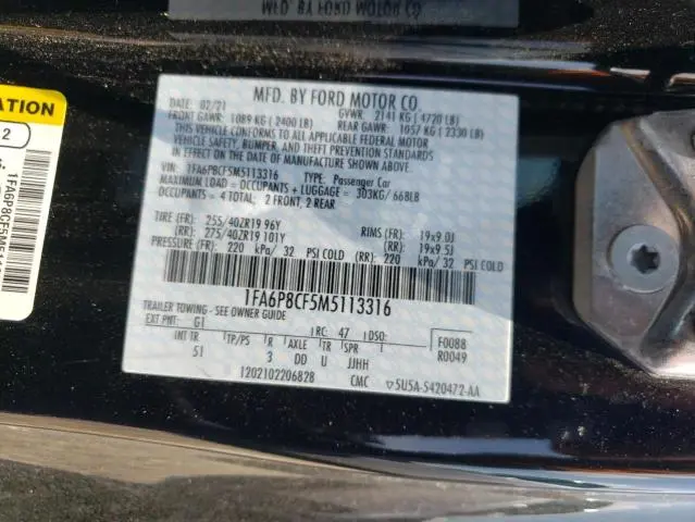 2021 FORD MUSTANG GT  
