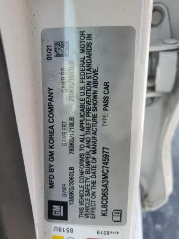 2021 CHEVROLET SPARK 1LT  