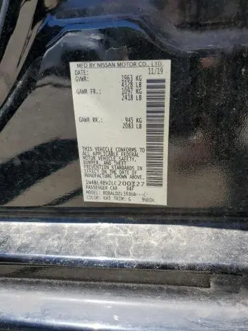2020 NISSAN ALTIMA S  