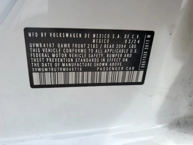 2024 VOLKSWAGEN JETTA SEL  