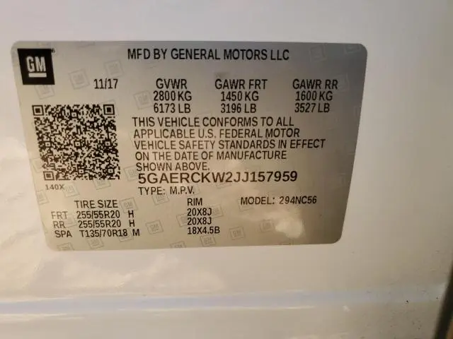 2018 BUICK ENCLAVE PREMIUM  