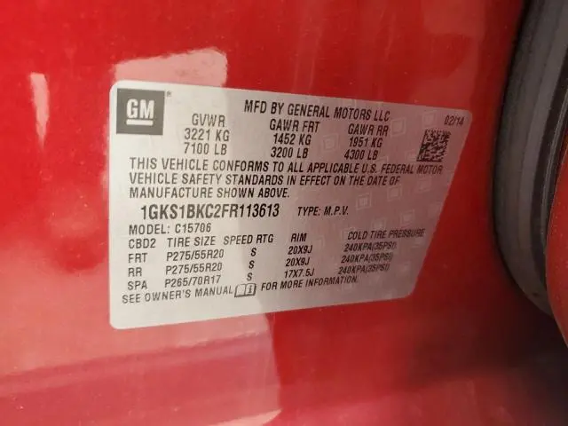 2015 GMC YUKON SLT