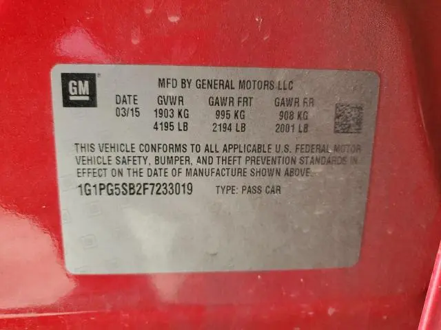 2015 CHEVROLET CRUZE LTZ  