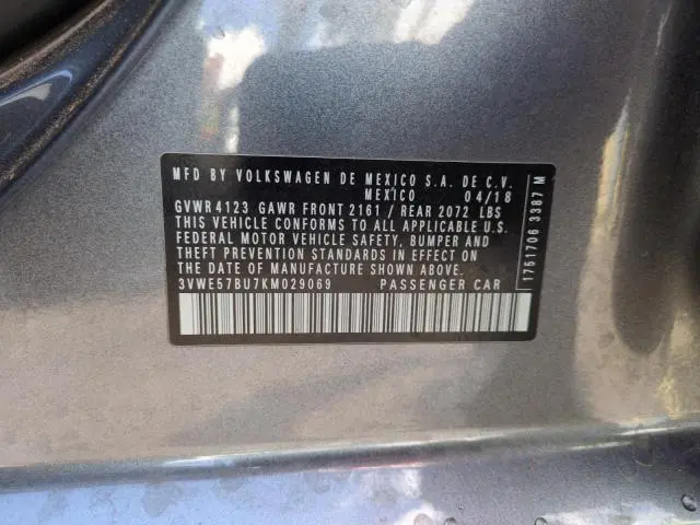 2019 VOLKSWAGEN JETTA SEL  
