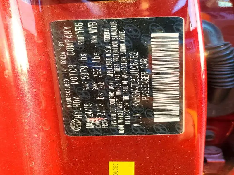 2016 HYUNDAI GENESIS 3.8L  