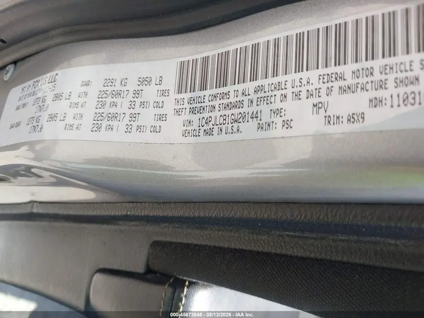 2016 JEEP CHEROKEE LATITUDE
