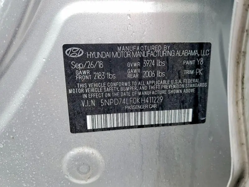 2019 HYUNDAI ELANTRA SE  
