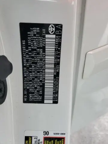 2019 TOYOTA COROLLA L  