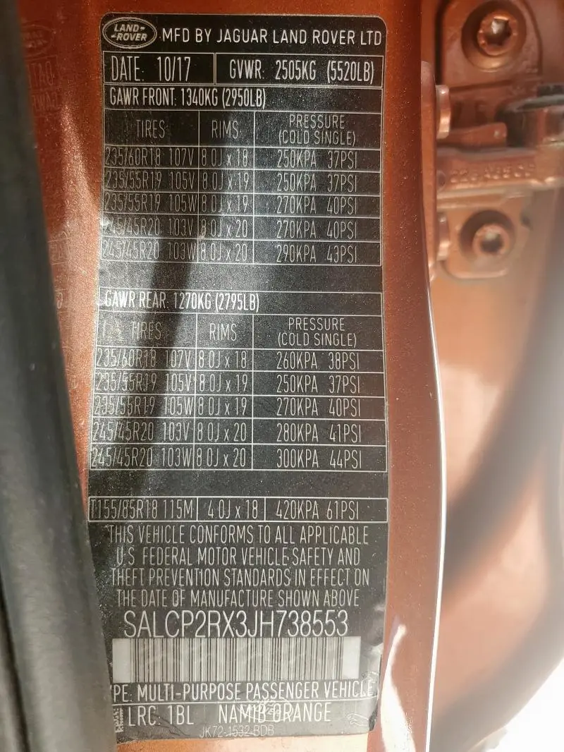 2018 LAND ROVER DISCOVERY SPORT SE  