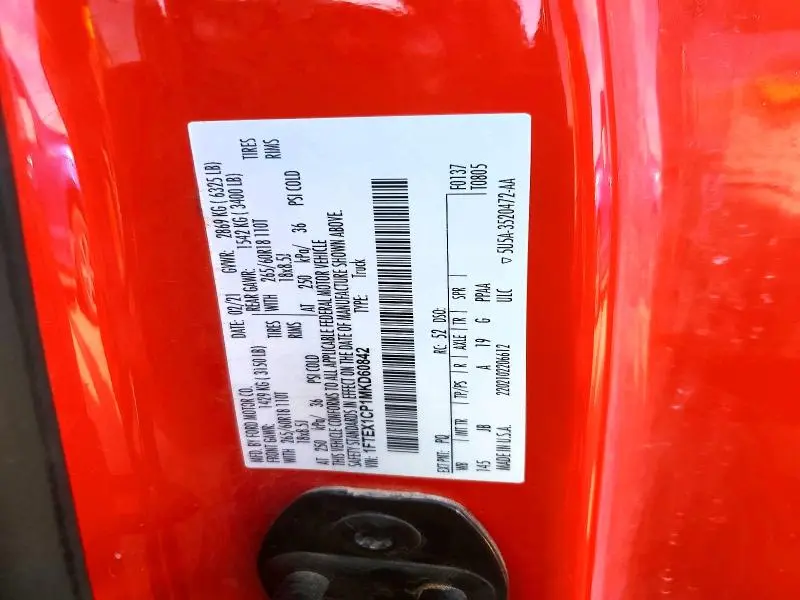 2021 FORD F150 SUPER CAB  