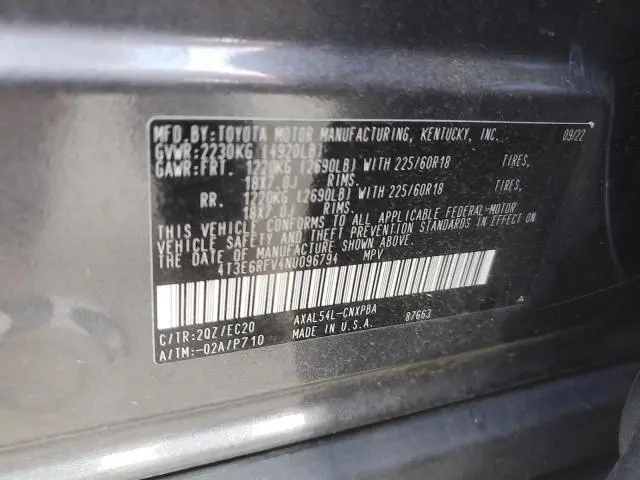 2022 TOYOTA RAV4 XSE