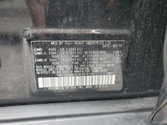 2014 SUBARU OUTBACK 2.5I  