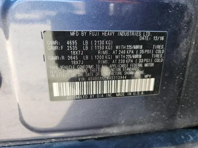 2017 SUBARU OUTBACK 2.5I LIMITED  