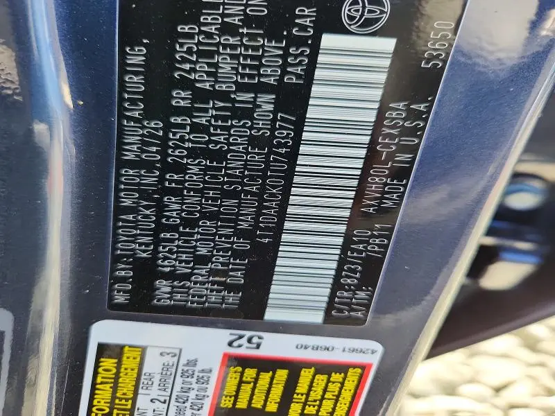 2026 TOYOTA CAMRY SE  