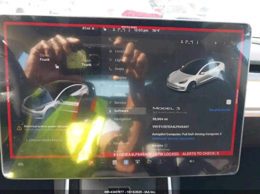 2020 TESLA MODEL 3 STANDARD RANGE PLUS REAR-WHEEL DRIVE/STANDARD RANGE REAR-WHEEL DRIVE