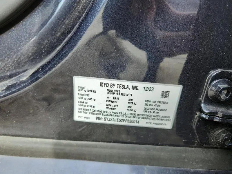 2023 TESLA MODEL S   