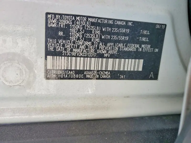 2019 TOYOTA RAV4 XLE PREMIUM  