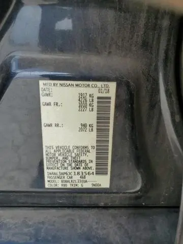 2018 NISSAN ALTIMA 2.5  