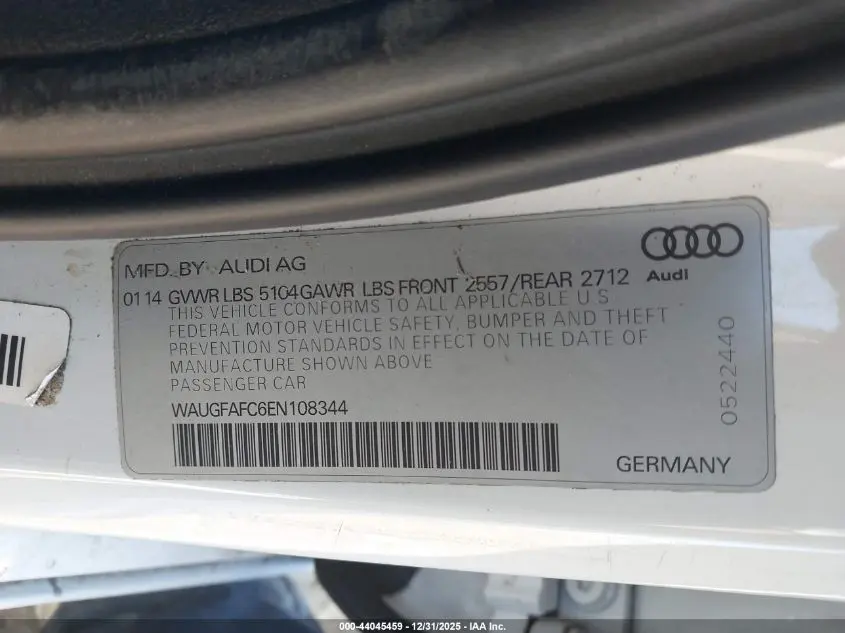 2014 AUDI A6 2.0T PREMIUM