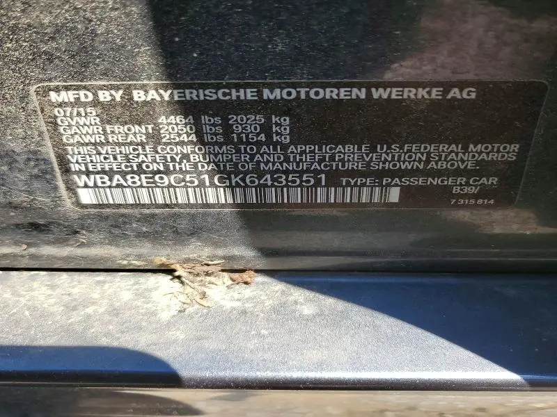 2016 BMW 328 I SULEV  