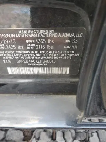 2014 HYUNDAI SONATA GLS  
