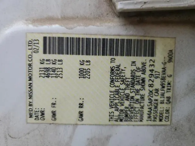 2013 NISSAN MAXIMA S  