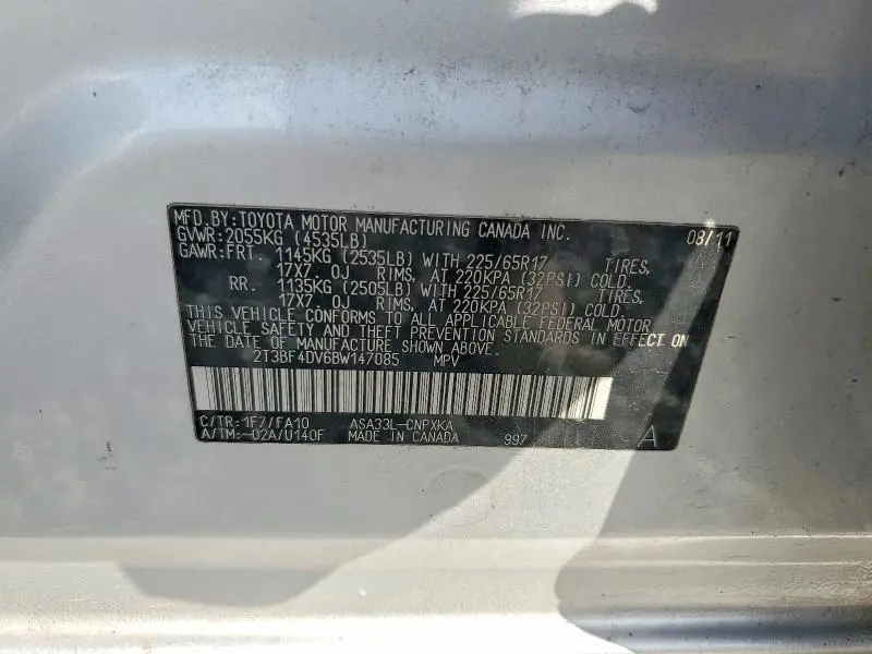 2011 TOYOTA RAV4 BASE  