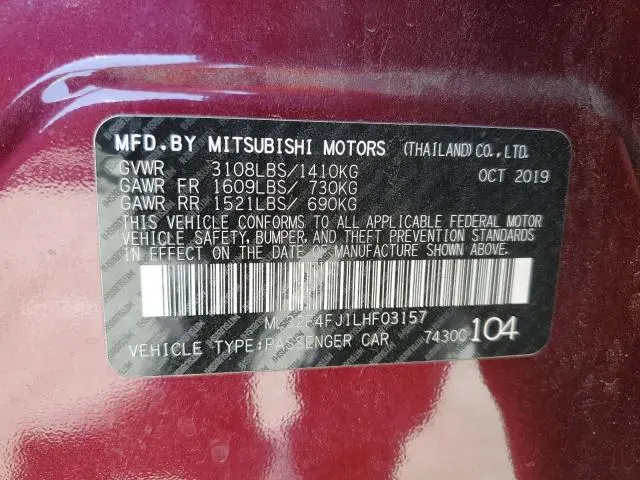 2020 MITSUBISHI MIRAGE G4 SE  